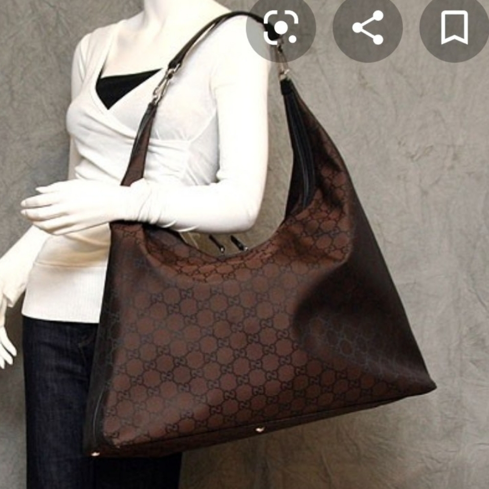 Gucci GG Nylon Extra Large Travel Hobo EUC